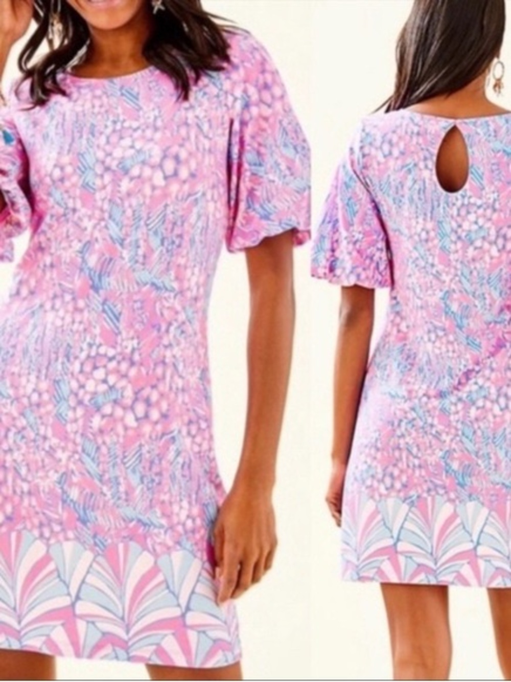 Lilly Pulitzer Britton Dress  pink and blue